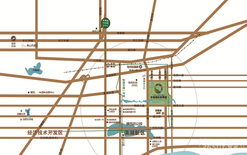  华夏国际茶博城 交通图