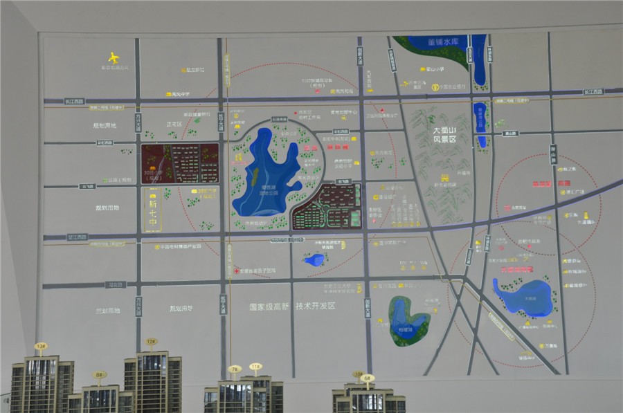 祥源金港湾 营销中心区位图（2016年12月8日摄）