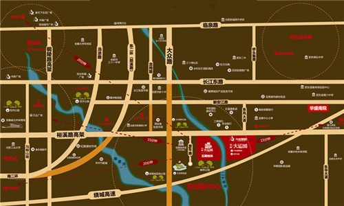 华盛大运城·东嶺 交通图